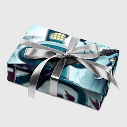 Бумага для упаковки Гитарист Бендер из рок группы Футурамы, цвет: 3D-принт — фото 2