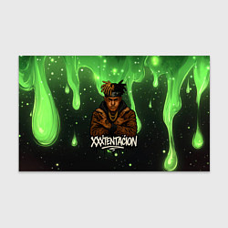 Бумага для упаковки XXXTentacion на фоне зеленой краски