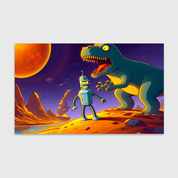 Бумага для упаковки Бендер на сказочной планете динозавров, цвет: 3D-принт