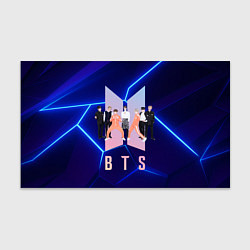 Бумага для упаковки BTS на темно-синем фоне, цвет: 3D-принт