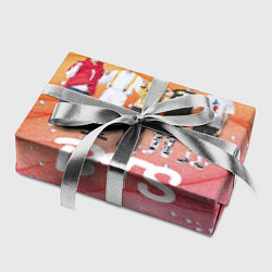 Бумага для упаковки BTS желто-розовый блестящий фон, цвет: 3D-принт — фото 2