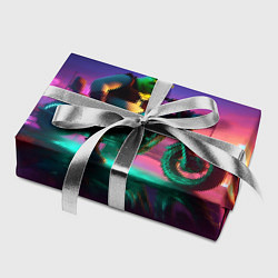 Бумага для упаковки Шрек на мотоцикле на закате - нейроарт фантазия, цвет: 3D-принт — фото 2