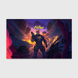 Бумага для упаковки Fallout седьмой на фоне взрывов