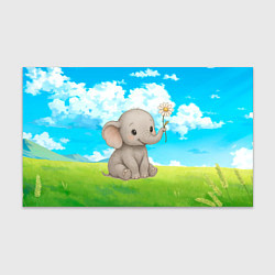 Бумага для упаковки Слоненок с цветочком