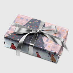 Бумага для упаковки Новогодний каток у елки, цвет: 3D-принт — фото 2