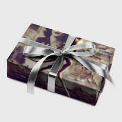 Бумага для упаковки Пришелец идёт вдоль стены с рваными афишами, цвет: 3D-принт — фото 2