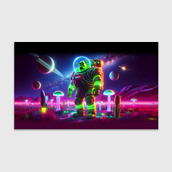 Бумага для упаковки Космонавт Шрук в неоновом скафандре на загадочной