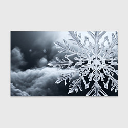 Бумага для упаковки Снежинка на черно белое
