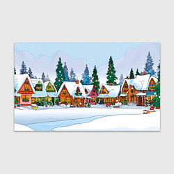 Бумага для упаковки Новогодник дворик