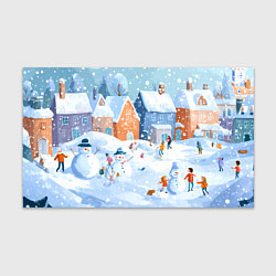 Бумага для упаковки Предновогодний день во дворе, цвет: 3D-принт