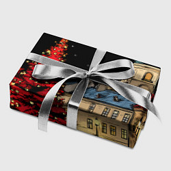 Бумага для упаковки Красная новогодняя елка, цвет: 3D-принт — фото 2