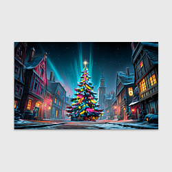 Бумага для упаковки Новогодняя елка в гирляндах