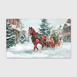 Бумага для упаковки Новогодняя лошадка 2026, цвет: 3D-принт