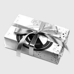 Бумага для упаковки Реал Мадрид черно белые краски, цвет: 3D-принт — фото 2