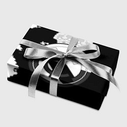 Бумага для упаковки Реал Мадрид черно белые краски, цвет: 3D-принт — фото 2