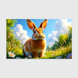 Бумага для упаковки Солнечный кролик на лугу