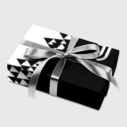 Бумага для упаковки Juventus черно белая геометрия текстура, цвет: 3D-принт — фото 2