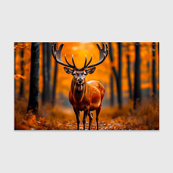 Бумага для упаковки Осенний лес с оленем