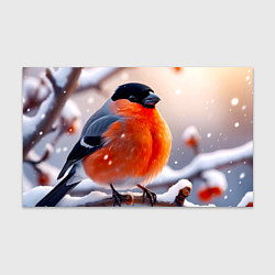 Бумага для упаковки Снегирь на зимней ветке