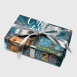 Бумага для упаковки Новогодняя лошадка 2026 год, цвет: 3D-принт — фото 2