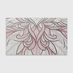 Бумага для упаковки Нежно розовый орнамент из перьев