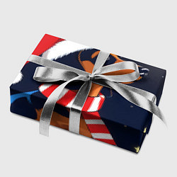 Бумага для упаковки Новогодняя такса и звезды, цвет: 3D-принт — фото 2