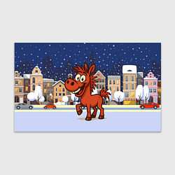 Бумага для упаковки Веселая красная лошадь 2026