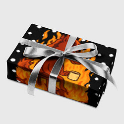 Бумага для упаковки Красная лошадь в огне с кофе - мем 2026, цвет: 3D-принт — фото 2