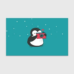Бумага для упаковки Пингвин с фотоаппаратом