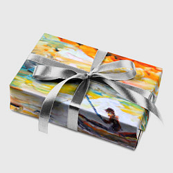 Бумага для упаковки Рыбак на лодке, цвет: 3D-принт — фото 2