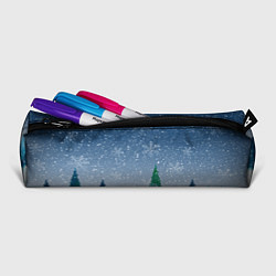 Пенал для ручек Снежинки в лесу, цвет: 3D-принт — фото 2