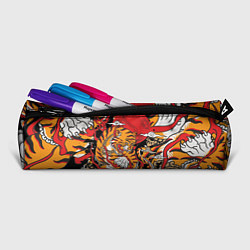 Пенал для ручек Самурайский тигр, цвет: 3D-принт — фото 2