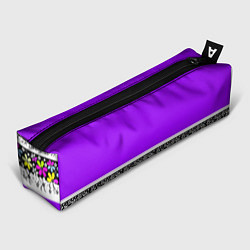 Пенал для ручек Яркий фиолетовый цветочный, цвет: 3D-принт