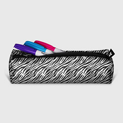Пенал для ручек Чёрно-Белые полоски Зебры, цвет: 3D-принт — фото 2