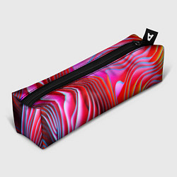 Пенал для ручек Разноцветные неоновые полосы Волна Multicolored ne, цвет: 3D-принт