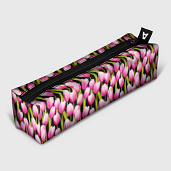 Пенал для ручек Цветы Розовые Тюльпаны, цвет: 3D-принт