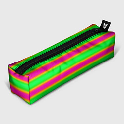 Пенал для ручек Зелено-малиновые мягкие размытые полосы, цвет: 3D-принт