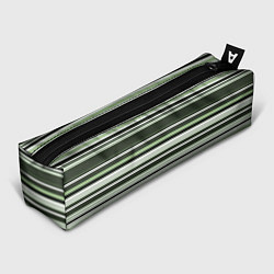 Пенал Горизонтальные зеленые белые полосы