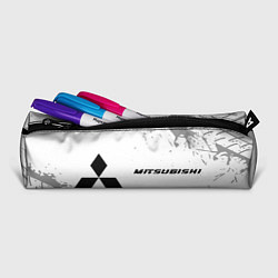 Пенал для ручек Mitsubishi speed на светлом фоне со следами шин: н, цвет: 3D-принт — фото 2