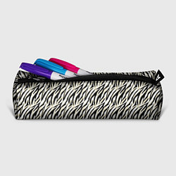 Пенал для ручек Тигровый полосатый узор-черные, бежевые полосы на, цвет: 3D-принт — фото 2