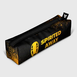 Пенал для ручек Spirited Away - gold gradient: надпись и символ, цвет: 3D-принт