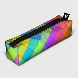 Пенал для ручек Геометрический узор из квадратов, цвет: 3D-принт