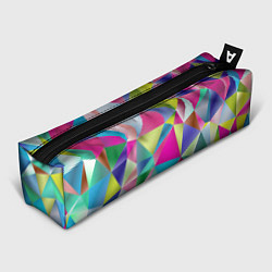 Пенал для ручек Радужные трехмерные треугольники, цвет: 3D-принт