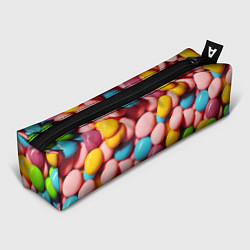 Пенал для ручек Много ярких конфет, цвет: 3D-принт