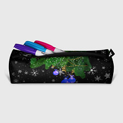 Пенал для ручек Новогодние шарики, цвет: 3D-принт — фото 2
