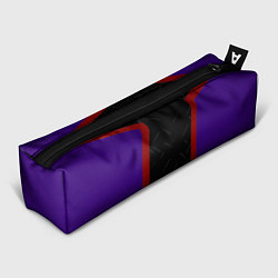 Пенал для ручек Синие и красные полосы на чёрном, цвет: 3D-принт