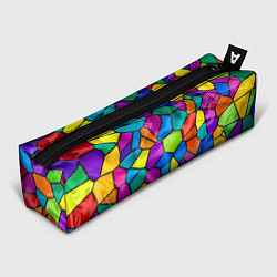 Пенал для ручек Разноцветная мозаика, цвет: 3D-принт