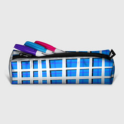 Пенал для ручек Синяя клетка, цвет: 3D-принт — фото 2