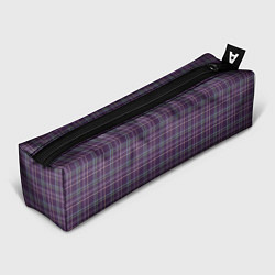 Пенал для ручек Джентльмены Шотландка темно-фиолетовая, цвет: 3D-принт