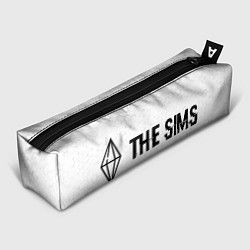 Пенал для ручек The Sims glitch на светлом фоне: надпись и символ, цвет: 3D-принт
